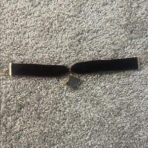 Elegant Purple Velvet Choker Necklace with raw amethyst geode charm